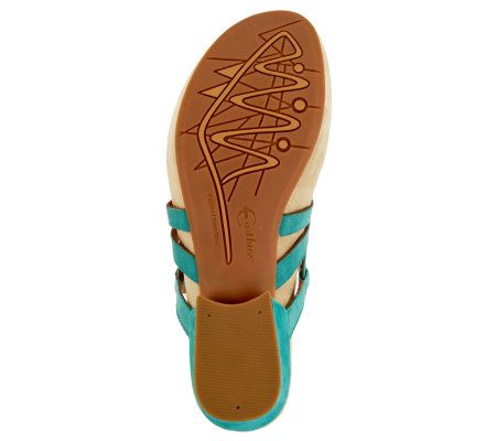 Earthies Toro Suede Cut-out Detail Thong Sandals