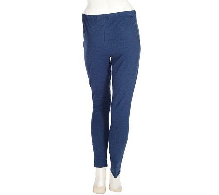 As Is Women with Control Stretch Pull-on Leggings with Side Slit