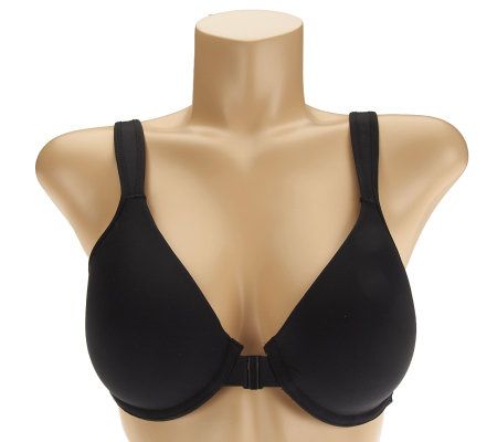 Barely Breezies Front Closure Seamless Racerback Modesty Bra
