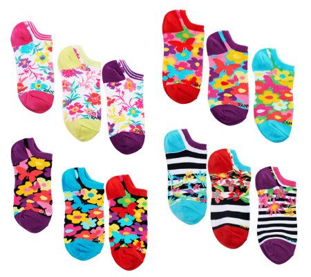 little missmatched CrazyCoordinate Floral Bouque Liner Socks - A223642