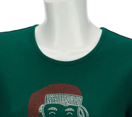 Quacker Factory Better Believe 3/4 Sleeve T-shirt