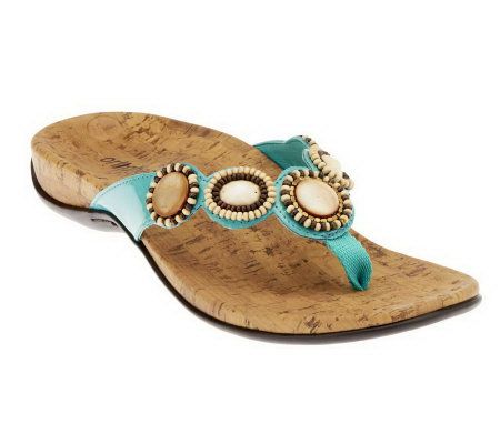 Orthaheel Fiji Thong Orthotic with Earthtone Jewel Sandals - A231042
