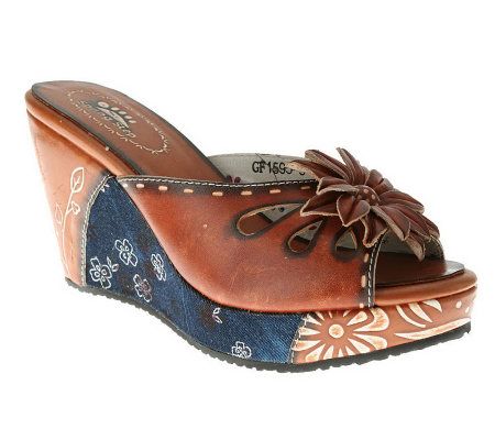 Spring Step Style Velocity Leather Slide Sandals - A323342