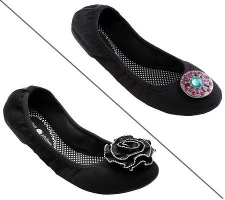 Lindsay Phillips Liz Black Ballet Flats - A327642