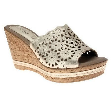 Azuras Cezanne Leather Slide Sandals - A328742