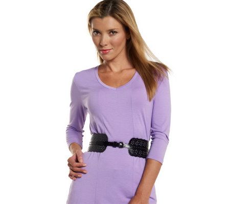 Isaac Mizrahi Live! 3-inch Width Floral Eyelet Belt - A202243