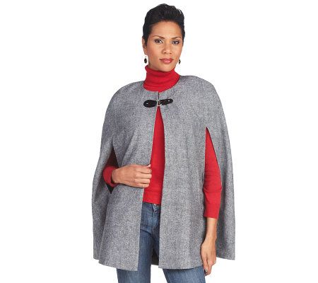 Joan Rivers Chic Styled Cape with Toggle Closure - A217243