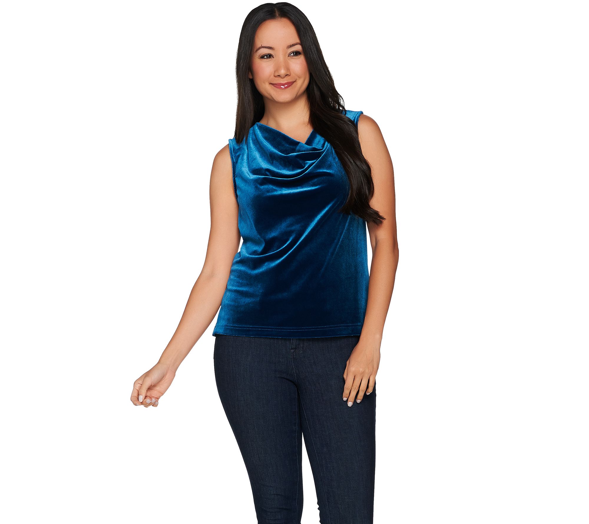 Velvet Deluxe Drape-Neck Tank by VT Luxe - A218943