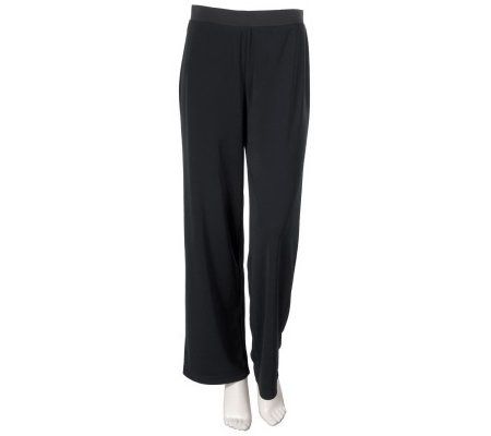 Bob Mackies Pull-on Jersey Knit Pants with Elastic Waist - A219343
