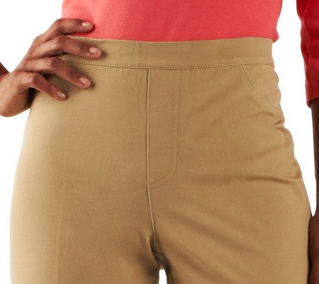 Isaac Mizrahi Live! 24/7 Stretch Pull-On Ankle Length Pants