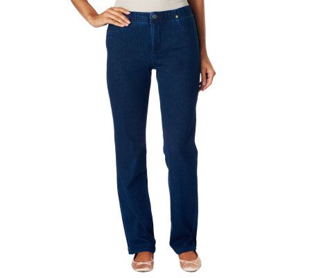 Isaac Mizrahi Live! Icon Grace Straight Leg Denim Jeans - A228343