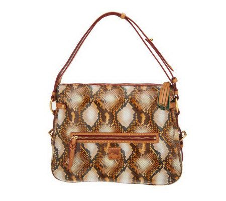Dooney & Bourke Python Embossed Leather E/W Zip Sac - A231443