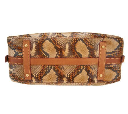 Dooney & Bourke Python Embossed Leather E/W Zip Sac