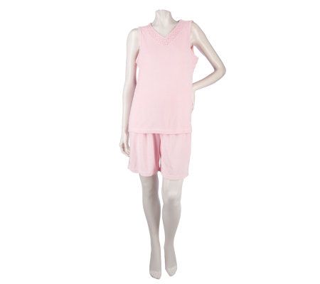 Sport Savvy Crochet Trim Knit Terry 4-piece Wardrober