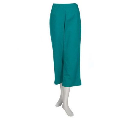 Bob Mackies Stretch Cotton Hollywood Waist Crop Pants - A80943