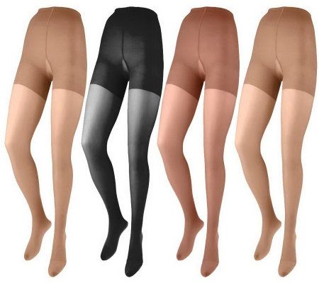Legacy Legwear Set of 4 Bodyshaper Pantyhose - A19744