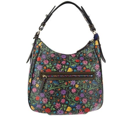 Dooney & Bourke Floral Coated Fabric N/S Collins Hobo Bag