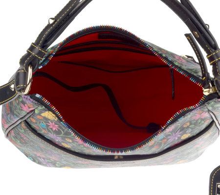 Dooney & Bourke Floral Coated Fabric N/S Collins Hobo Bag