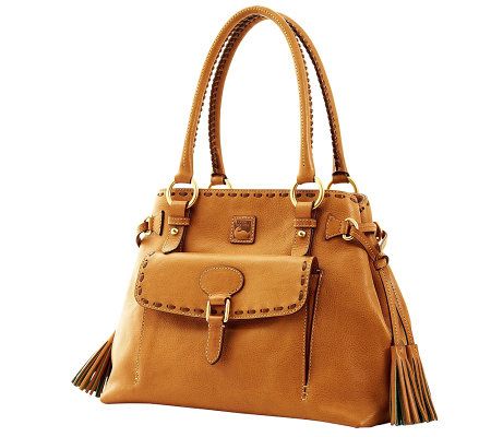 Dooney & Bourke Florentine Leather Medium Pocket Tassel Bag