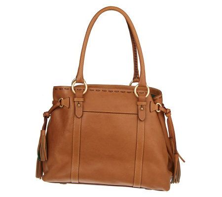 Dooney & Bourke Florentine Leather Medium Pocket Tassel Bag