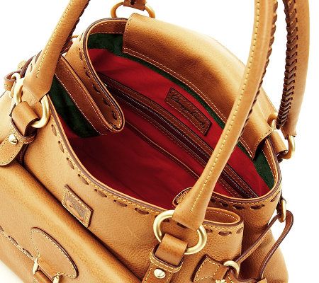 Dooney & Bourke Florentine Leather Medium Pocket Tassel Bag