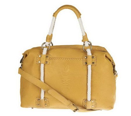 Muxo by Camila Alves Leather Satchel with Rope Detail - A222544