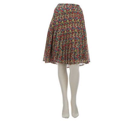 CE by Cristina Ehrlich Painterly Dot Pleated Skirt - A223844