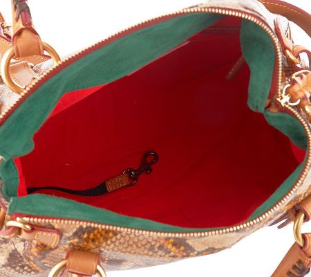 Dooney & Bourke Python Embossed Leather Small Satchel