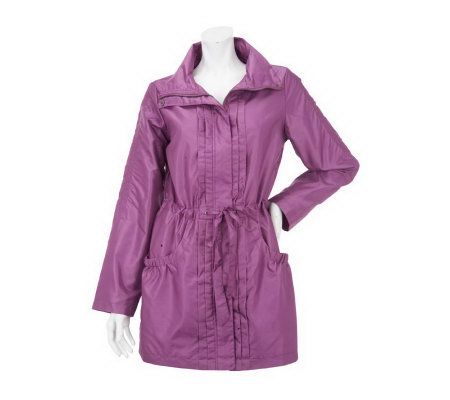 Dennis Basso Tie-Waist Iridescent Taffeta Jacket - A231844