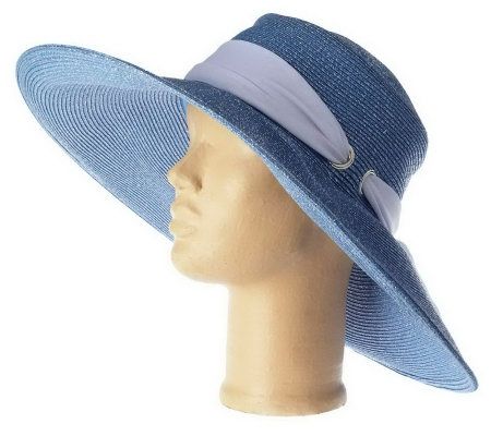 Global Glamour Stardust Metallic Straw Wide Brim Hat - A316944