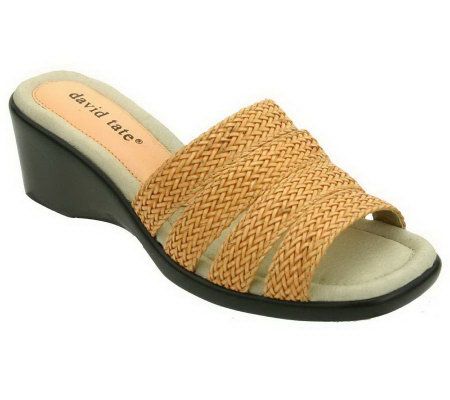 David Tate Braidy Slide Wedge Sandals - A328444