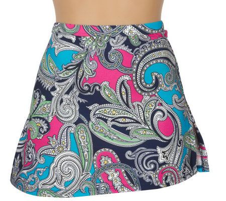 Aerin by Aerin Rose Paisley CoverUp Swim Skirt - A90644