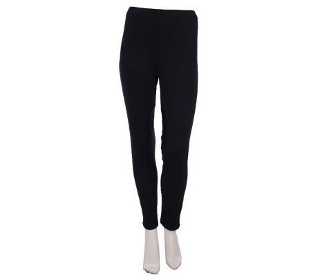M by Marc Bouwer Riding Leggings with Faux Leather Patches - A203245