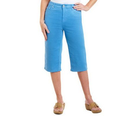 Denim & Co. How Fitting! Tummy Slimming Denim Pedal Pushers - A213745
