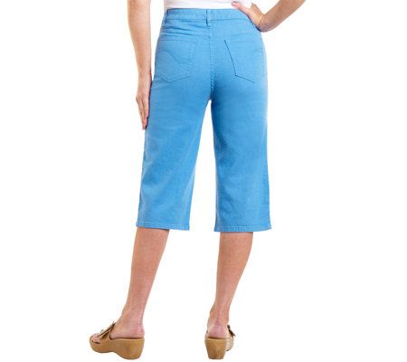 Denim & Co. How Fitting! Tummy Slimming Denim Pedal Pushers