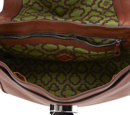 orYANY Leather Celeste Turnlock Shoulder Bag