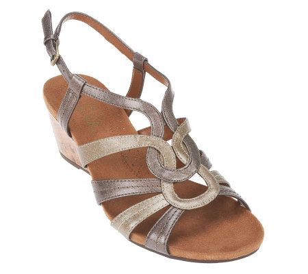 Lifestride Multi Strap Wedge with Adjustable Buckle - A222745