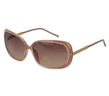 Liz Claiborne New York Rounded Rectang Sunglasses with Logo Detail - A223945