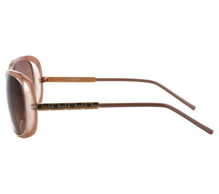 Liz Claiborne New York Rounded Rectang Sunglasses with Logo Detail