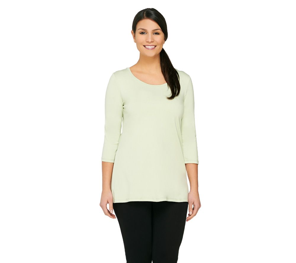 Women with Control Cotton/Modal Ballet Neck Tunic - A229645