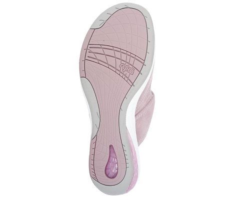 Ryka Suede Double Strap Sandal w/Flex Grooves & Visible Tech.