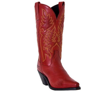 Dan Post Womens Laredo 11 Burnished Red Boots - A184346