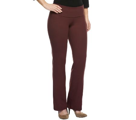 Women with Control Comfort Fold Regular Length Knit Pants - A202046
