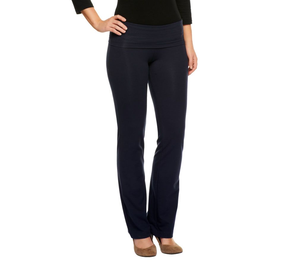 Women with Control Comfort Fold Regular Length Knit Pants - A202046