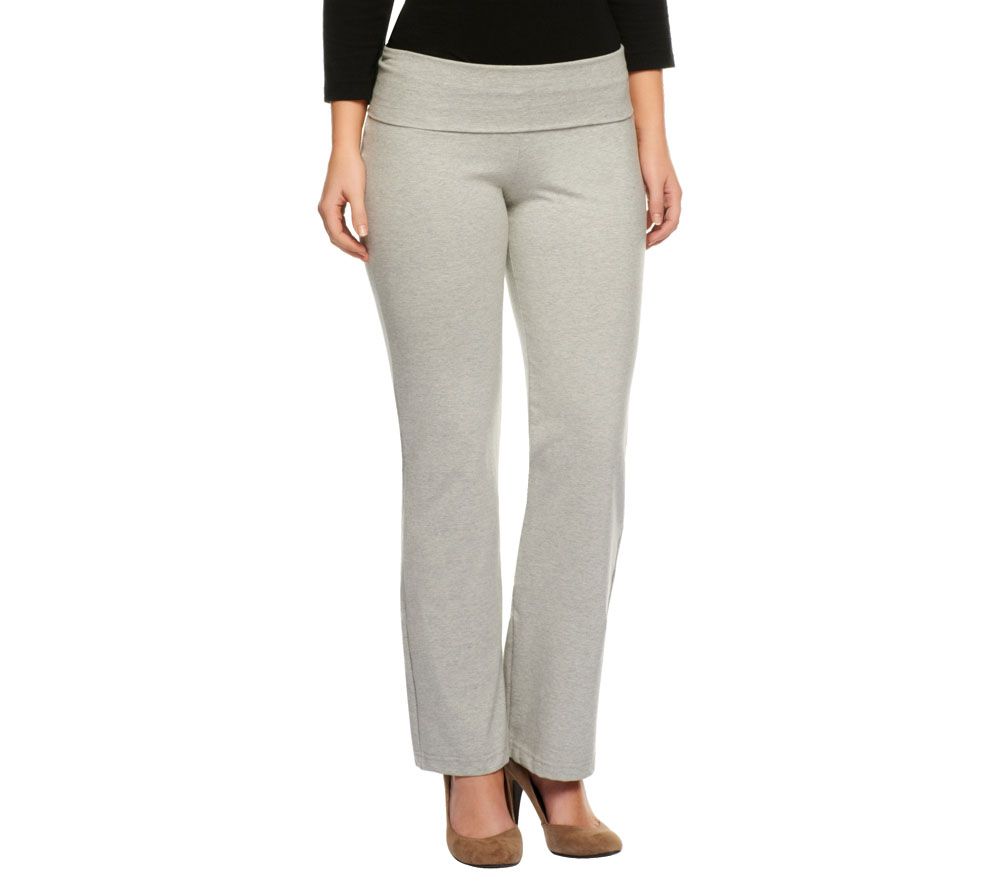 Women with Control Comfort Fold Regular Length Knit Pants - A202046