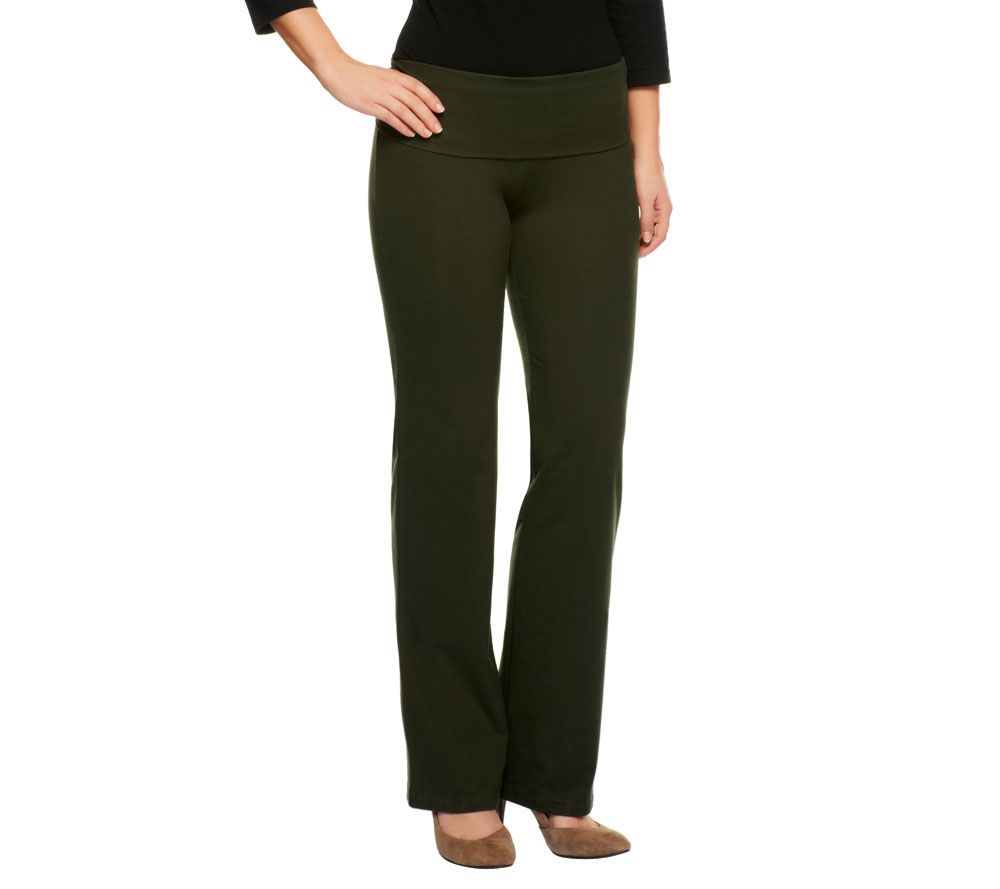 Women with Control Comfort Fold Regular Length Knit Pants - A202046