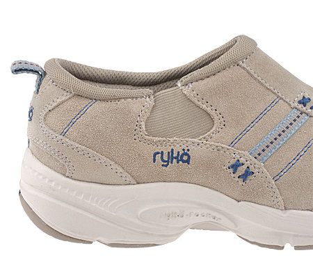 Ryka Suede Slip-on Shoes with Rocker Technology