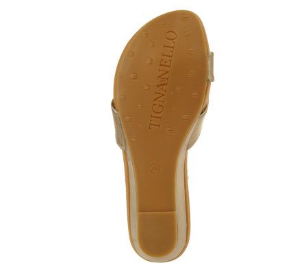 Tignanello Leather Thong Sandals w/ Bow Detail
