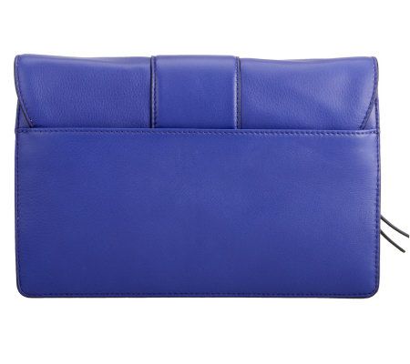 B.Makowsky Leather Shoulder Bag with Removable Strap