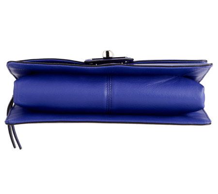 B.Makowsky Leather Shoulder Bag with Removable Strap